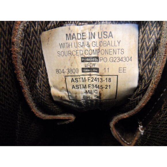 Thorogood Men's 8" Steel Toe WP Wedge Sole Work Boots (USA) 804-3800 Brown 11EE - Picture 8 of 8